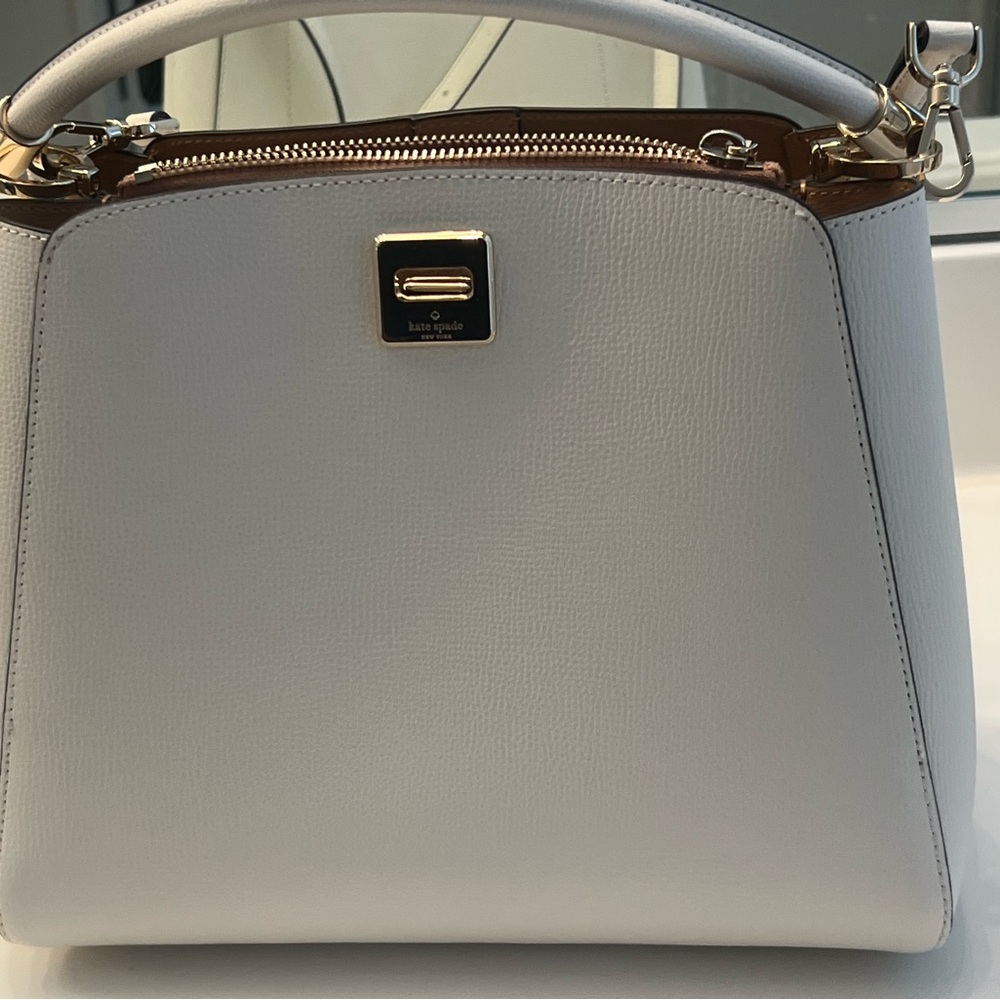 Kate Spade Textured Cream Bag with Gold Accent